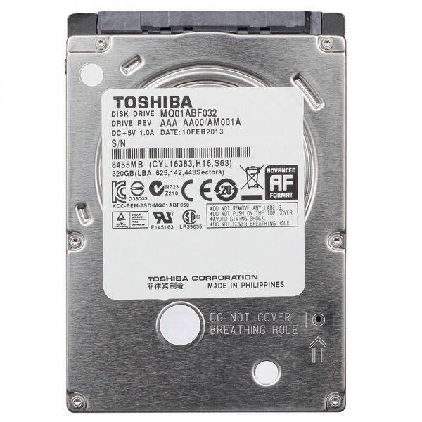 Humildad muestra Júnior Toshiba 320 GB 2.5 pulgadas disco duro para portátil. SATA III (6GB/S),  5400 RPM, 8 MB de caché – mq01abf032 – Almonacid Computación